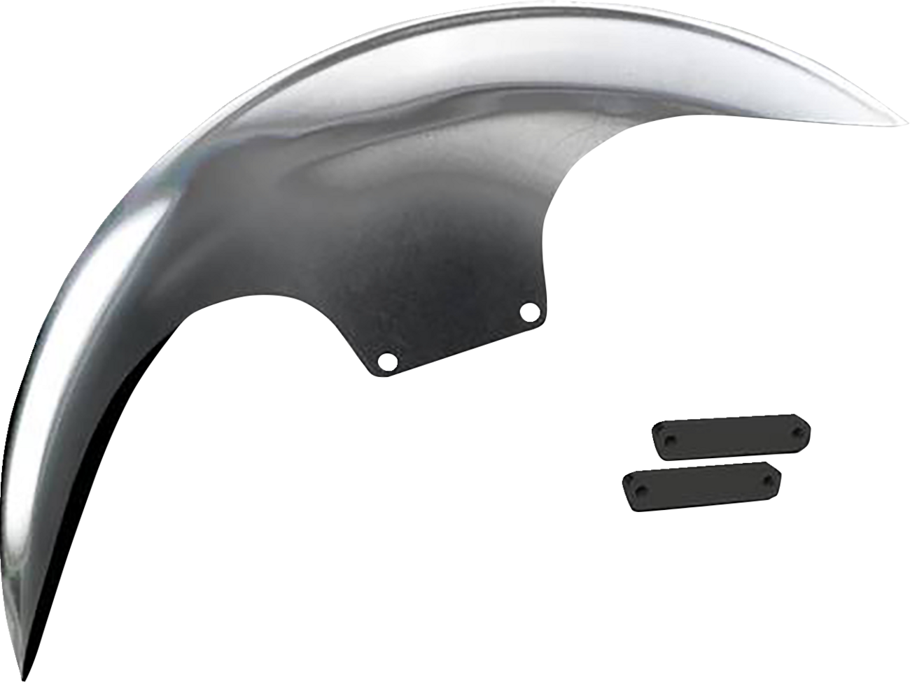 Paul Yaffe Bagger Nation Cafe Front Fender - 21" - Black Adaptors