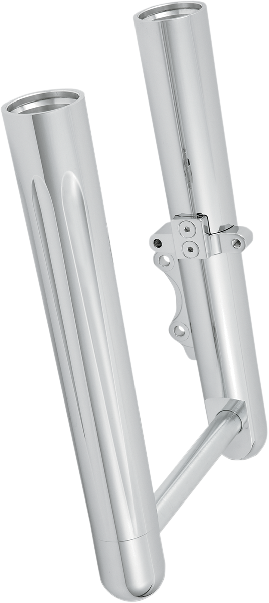 Arlen NESS Fork Legs - Chrome - Deep Cut - Dual Disc - Deep Cut - '00-'07 FLT