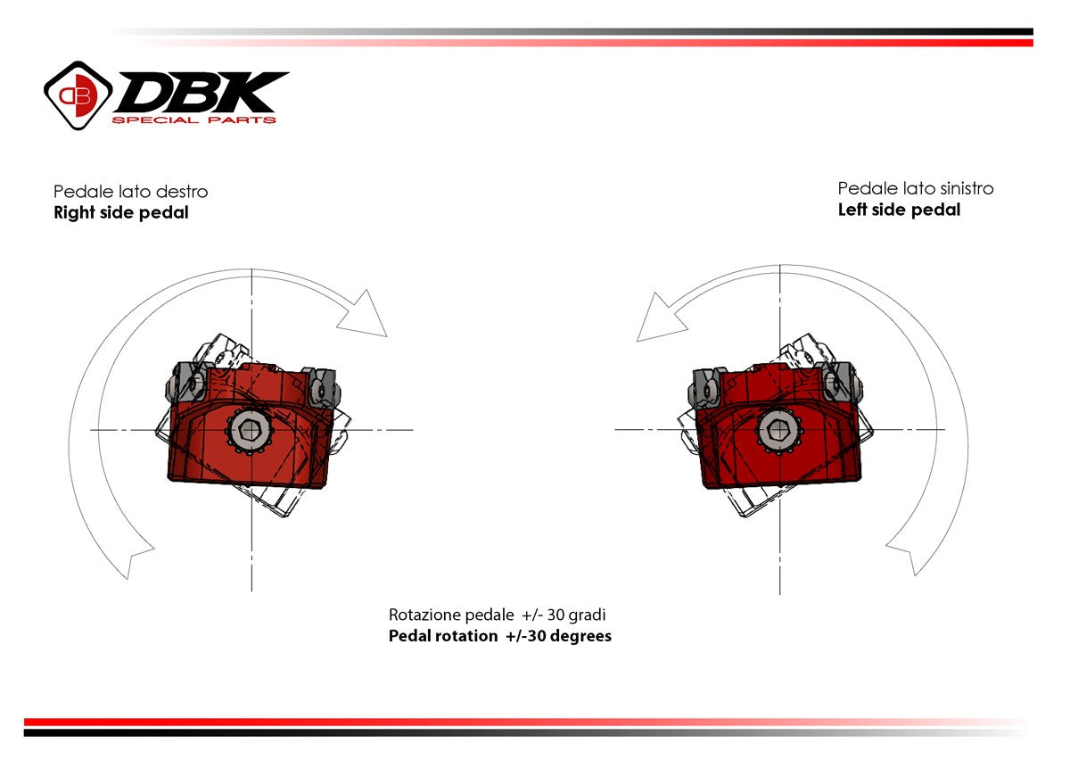 Ducabike DBK PPDV12 DUCATI OFF-ROAD PILOT FOOTPEGS KIT (PIN Ø8mm.)