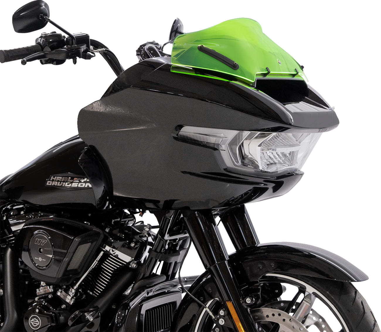 Klock Werks Ice Flare® Windshield - 8" - Green Ice - '23-'25 FLTRX