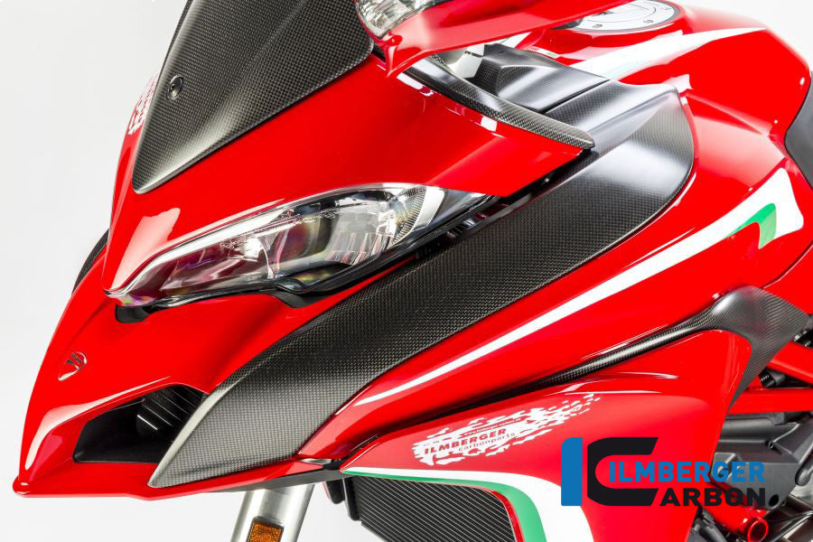 Ilmberger Carbon Tank Cover Left / Air Channel Cover Left Side Surface Ducati MTS 1200 2015 - Matte