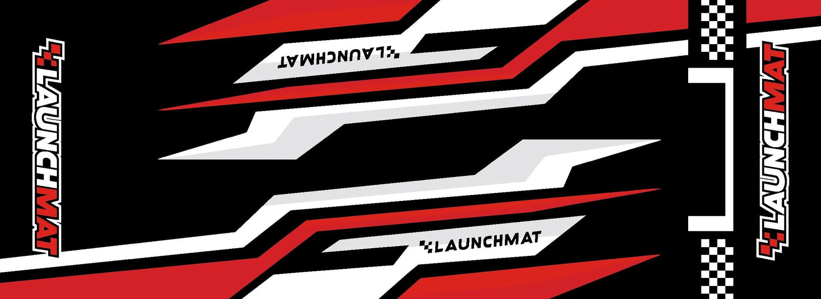 Launchmat Carpeted Motorcycle Mats (Lightning Design)