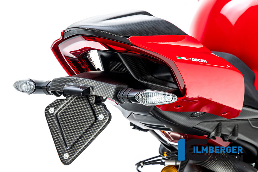 Ilmberger Carbon License Plate Holder Short Streetfighter V2 / V4 Ducati Panigale V4 / V4 S / V4 R - Matte