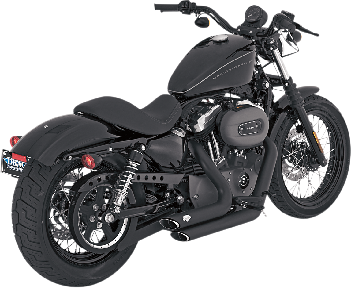 Vance & Hines Shortshots Staggered Exhaust System - Black