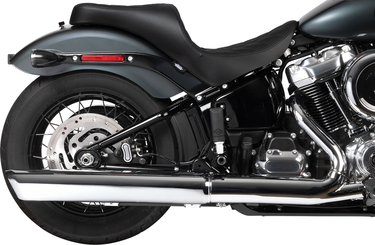 Drag Specialties Seats Freedom Seat - Solar Leather - Double Diamond Black Stitch - FL/FX '18-'25
