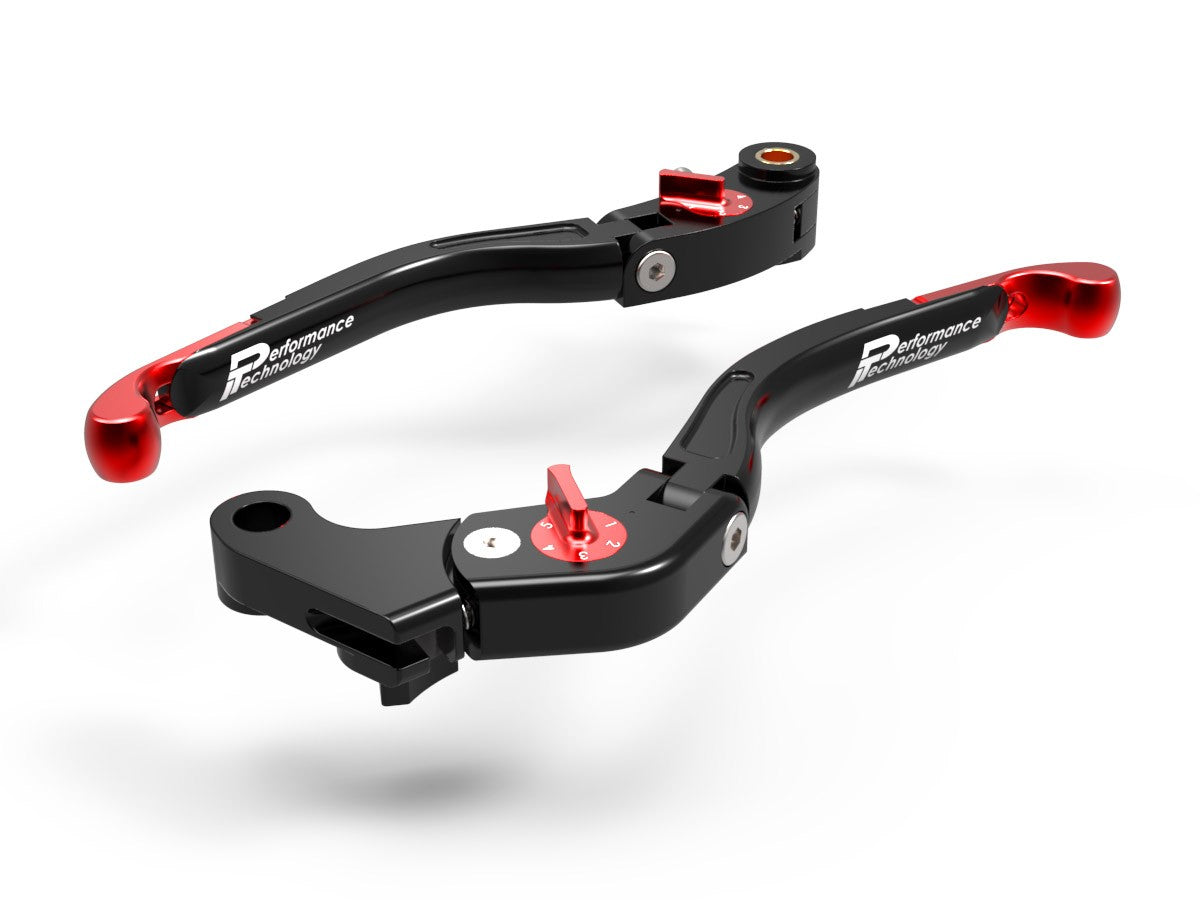 Ducabike DBK LEA06 Brake / Clutch Adjustable Levers Eco GP 2 - BLACK-RED