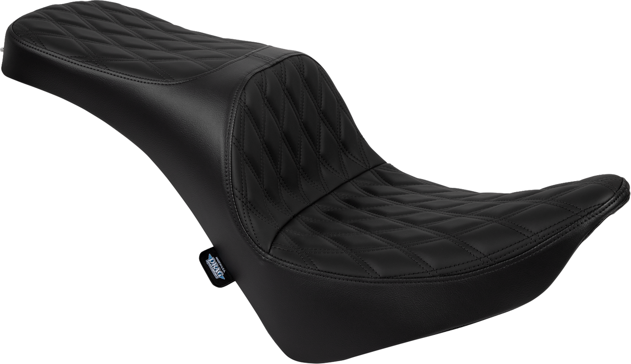 Drag Specialties Seats Freedom Seat - Solar Leather - Double Diamond Black Stitch - FL/FX '18-'25