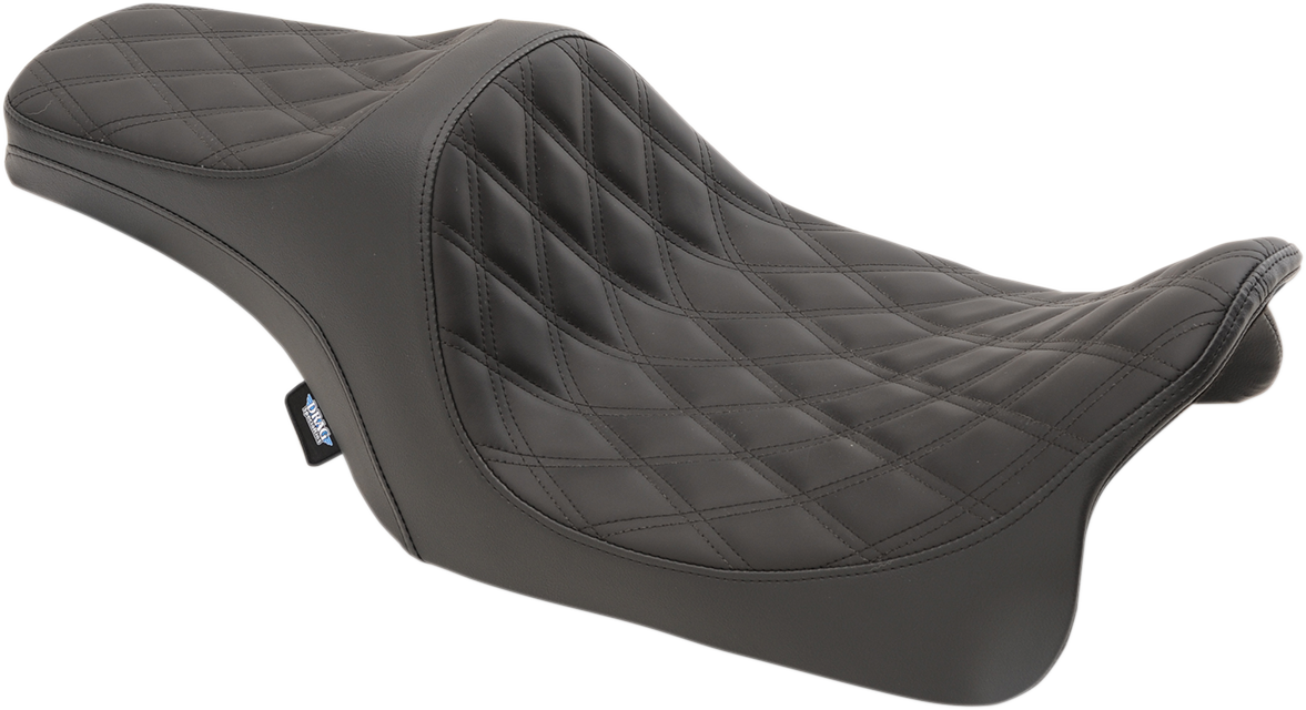 Drag Specialties Seats Predator III Seat - Double Diamond - Black Stitiched - FL '08-'23