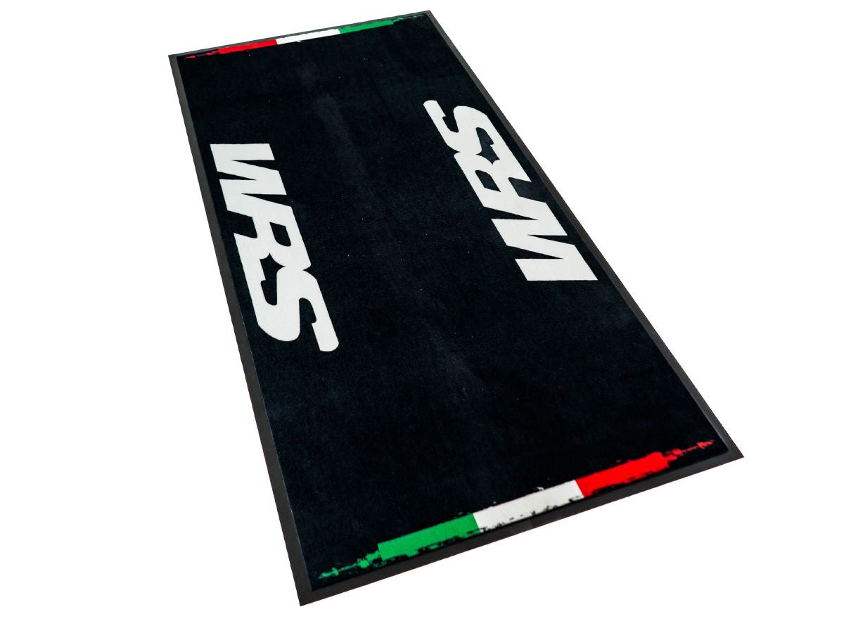 WRS Original Rectangular Motorcycle Carpet With Logo And Italian Flag