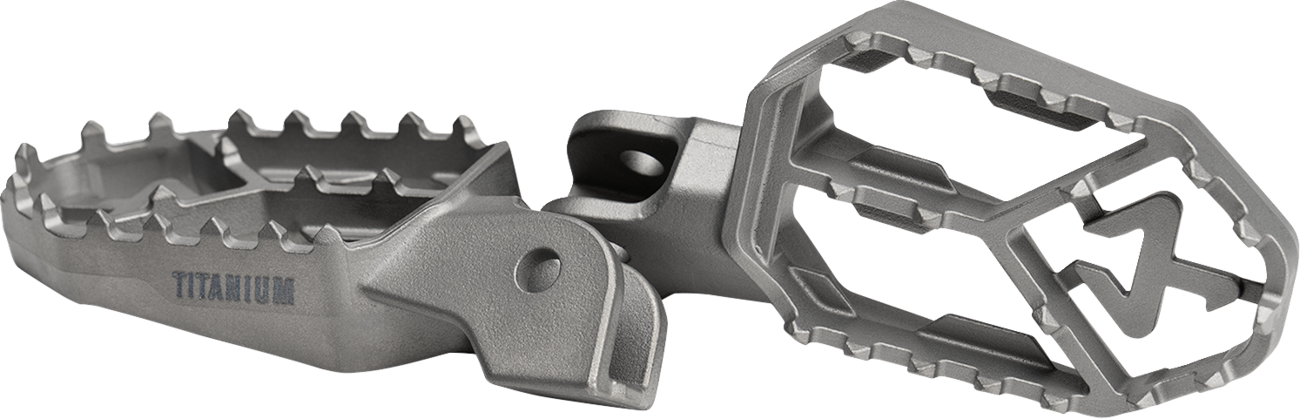 Akrapovic Adventure Foot Pegs - Titanium - BMW