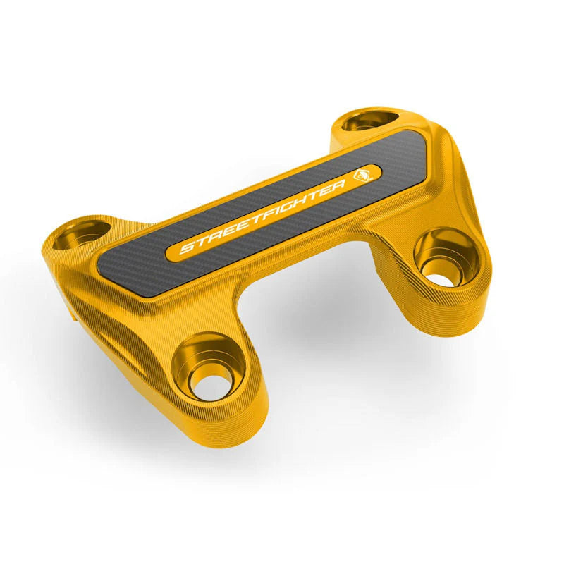 Ducabike DBK Carbon Fiber CNC 3D Handlebar Clamp Ducati Streetfighter V4 V4S - Gold