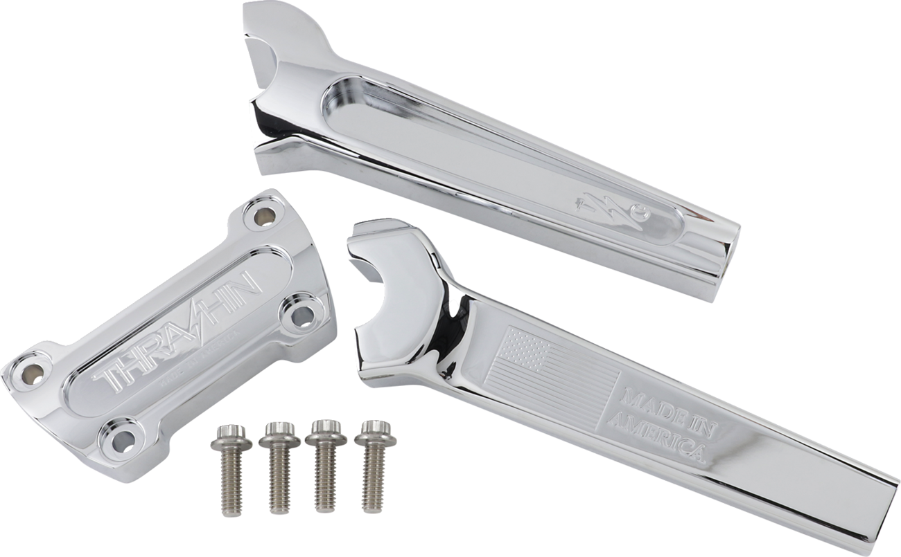 Thrashin Supply CO. Handlebar Risers - Straight - 8" - Chrome