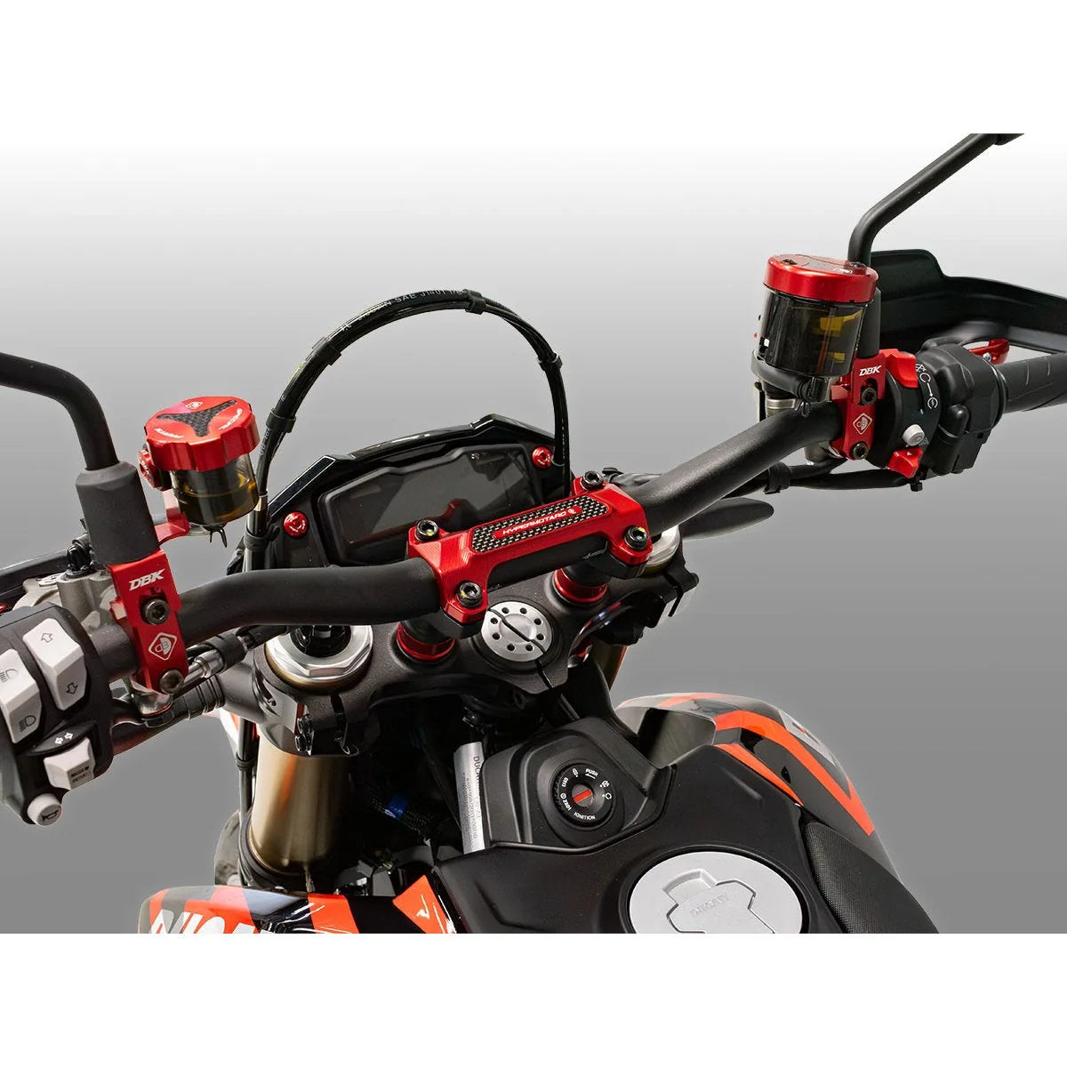 Ducabike DBK Carbon Fiber CNC 3D Handlebar Clamp Hypermotard 698 Mono