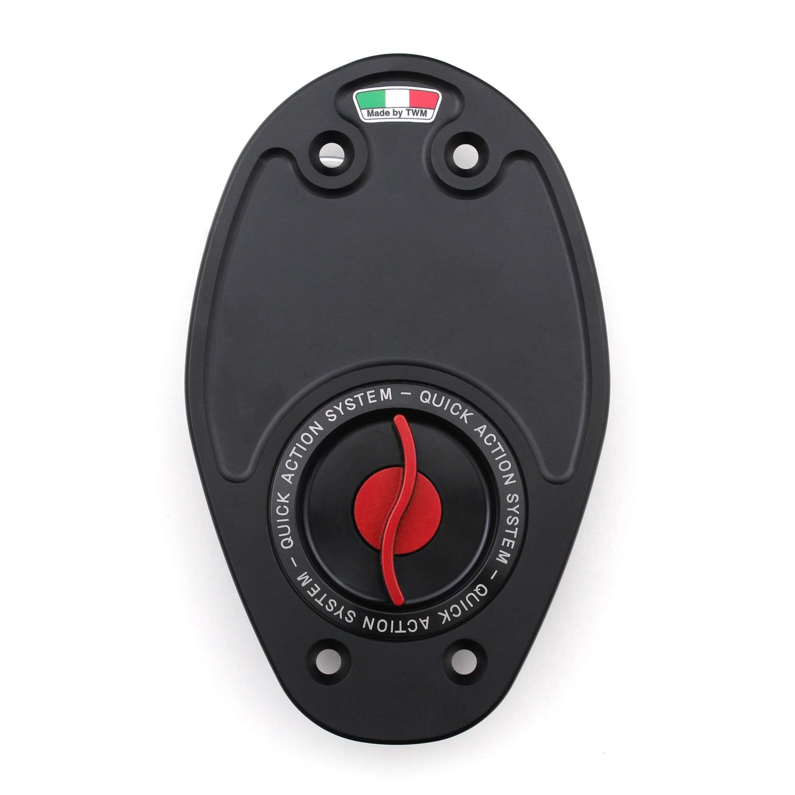 TWM CNC Aluminum Gas Cap / Fuel Cap with Red Center Cap for Ducati Motorcycles