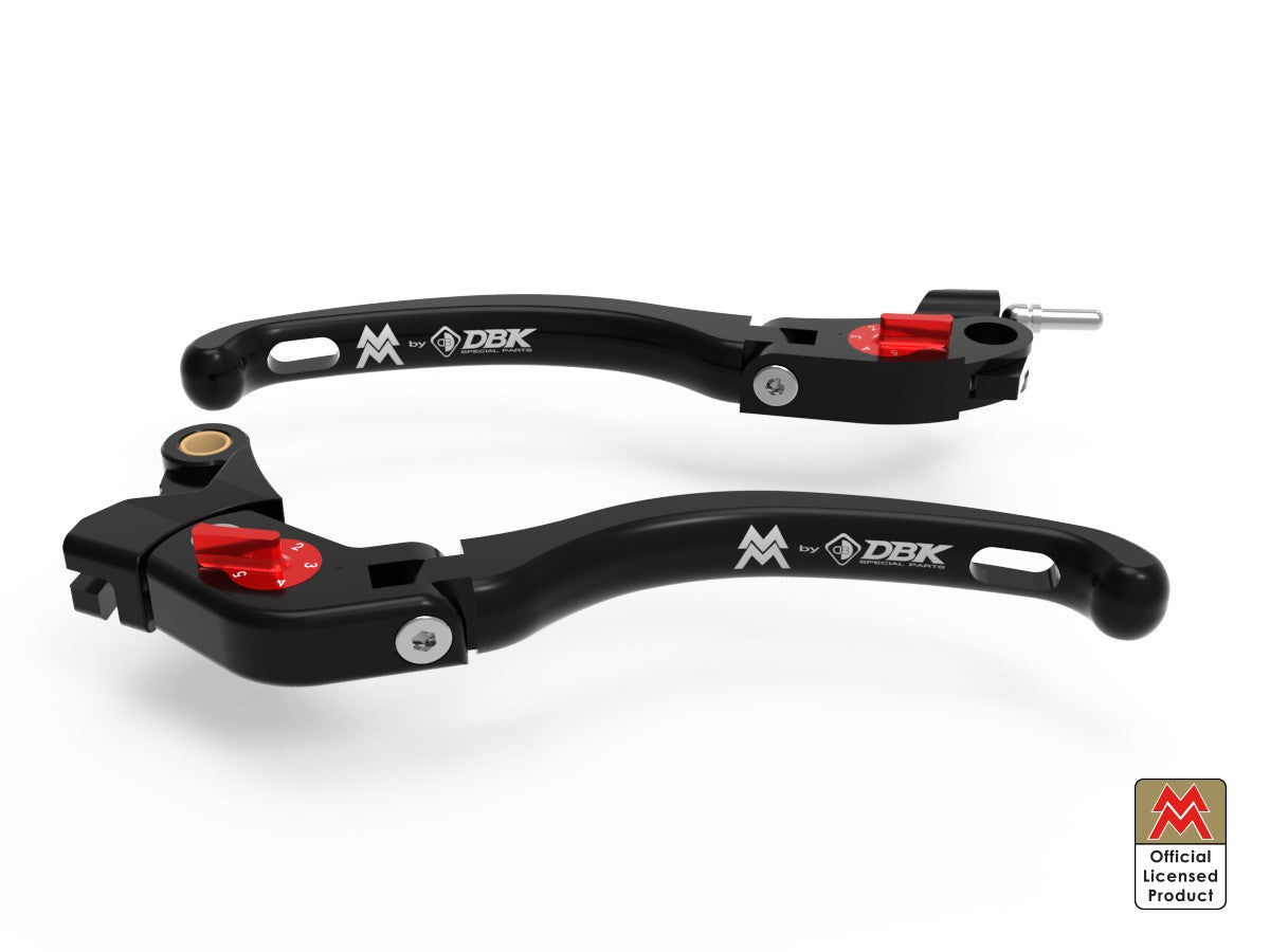 Ducabike DBK LE23 Brake / Clutch Adjustable Levers Eco GP 1 - BLACK-RED