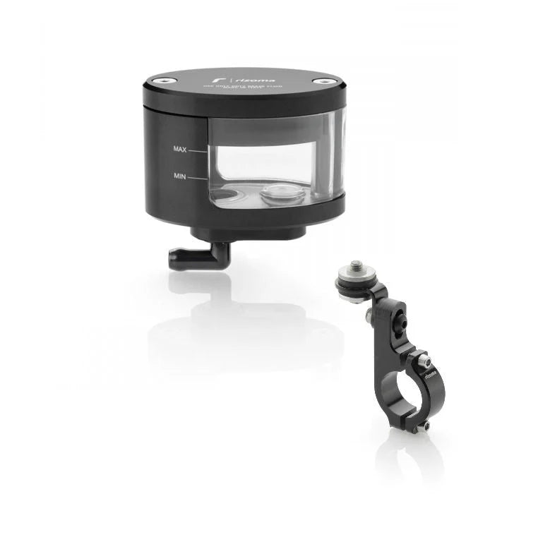 Rizoma Next Front Brake Fluid Reservoir Kit With Bracket For Tuono V4 1100 - Black