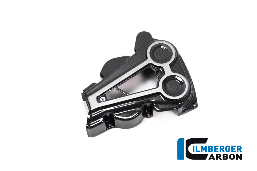 Ilmberger Carbon Cam Belt Covers With Chrome Decal Ducati XDiavel 2016 - Gloss