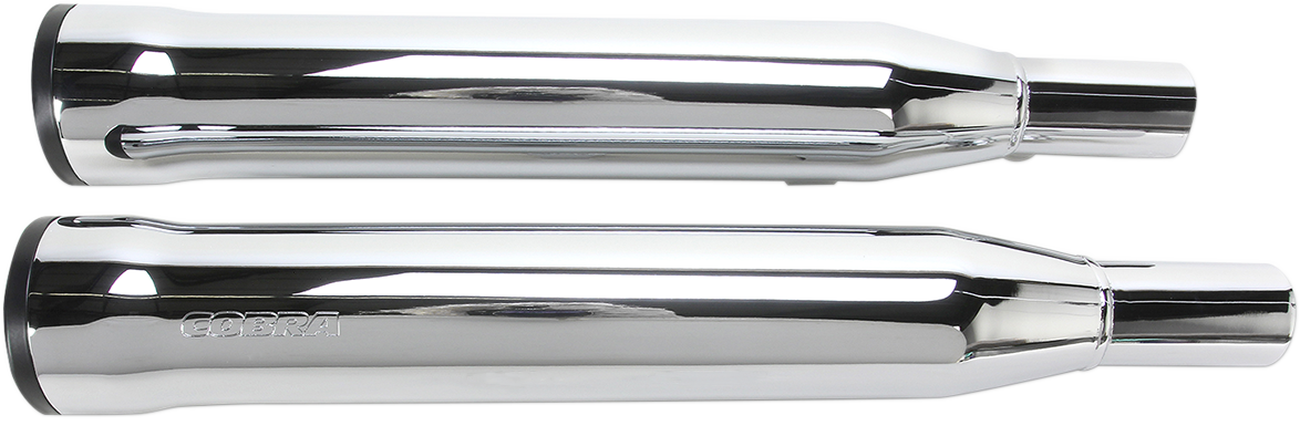Cobra Slip-On Mufflers With Race-Pro Tips - 3" - Chrome - '04-'13 XL