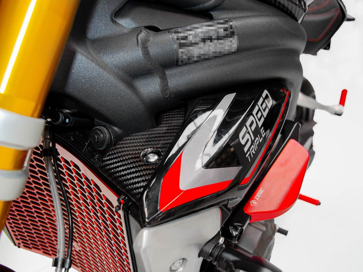 Ducabike DBK CRB68L Internal Radiator Panels Triumph St Glossy Carbon Side Panels