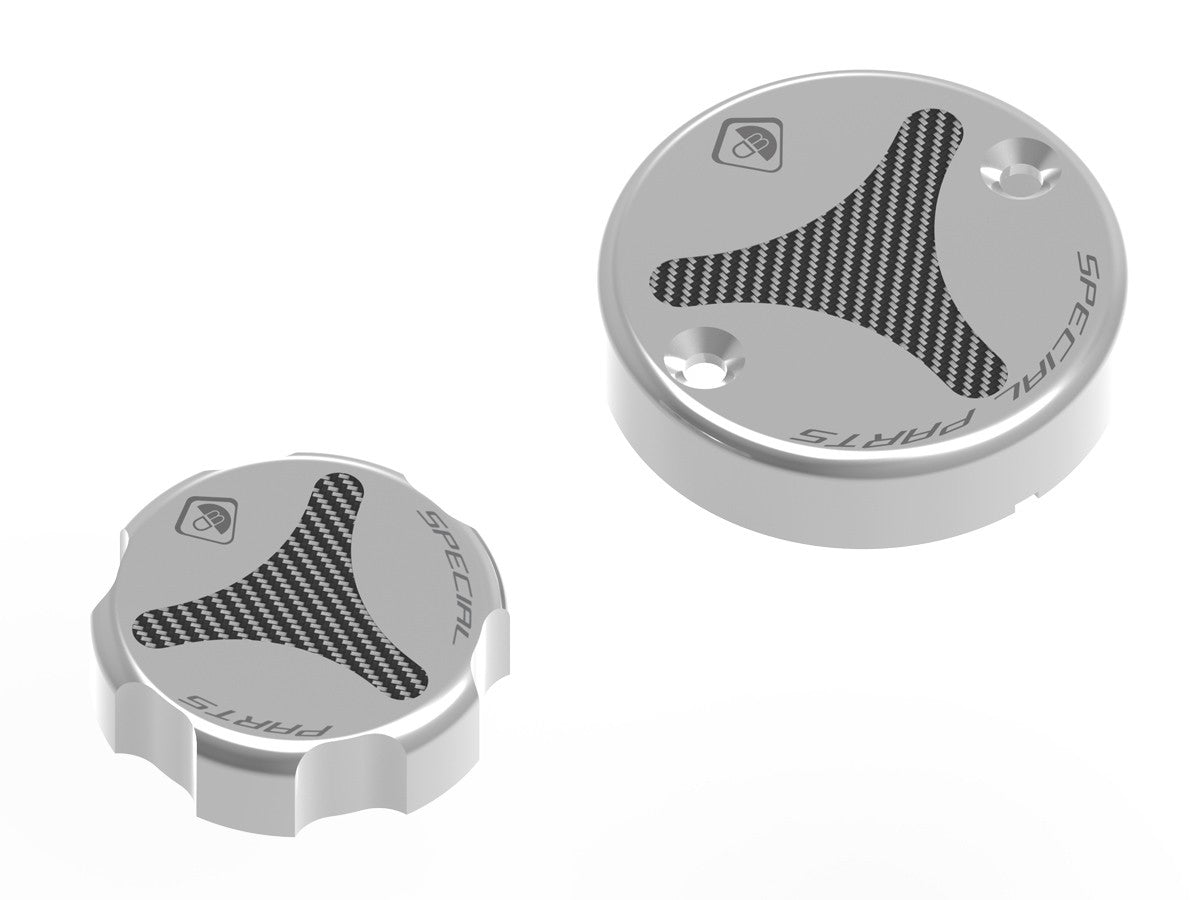Ducabike DBK TLS01 Fluid Reservoir Caps - Silver