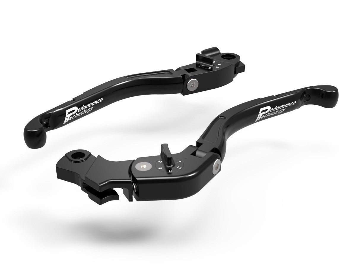 Ducabike DBK LEA04 Brake / Clutch Adjustable Levers Eco GP 2 - BLACK-BLACK