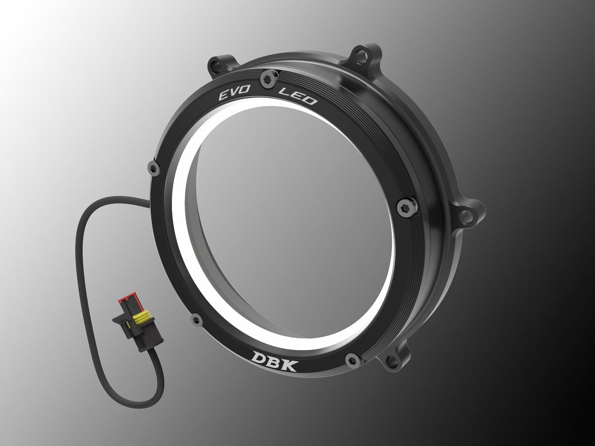 Ducabike DBK Cc1199l02 Evo LED Clear Clutch Cover - BLACK-BLACK