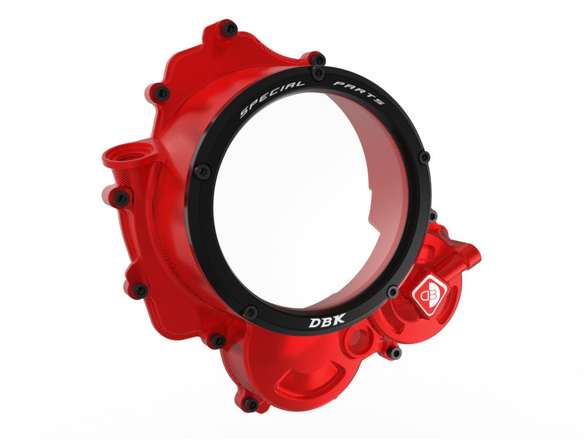 Ducabike DBK CCDV15 Ducati HM 698 Mono Clear Clutch Cover 3D-EVO - RED-BLACK