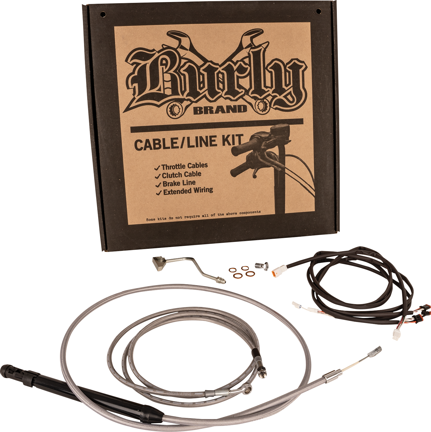 Burly Brand Touring Model Control Kit - Gorilla Ape Hanger - 16" - Stainless Steel