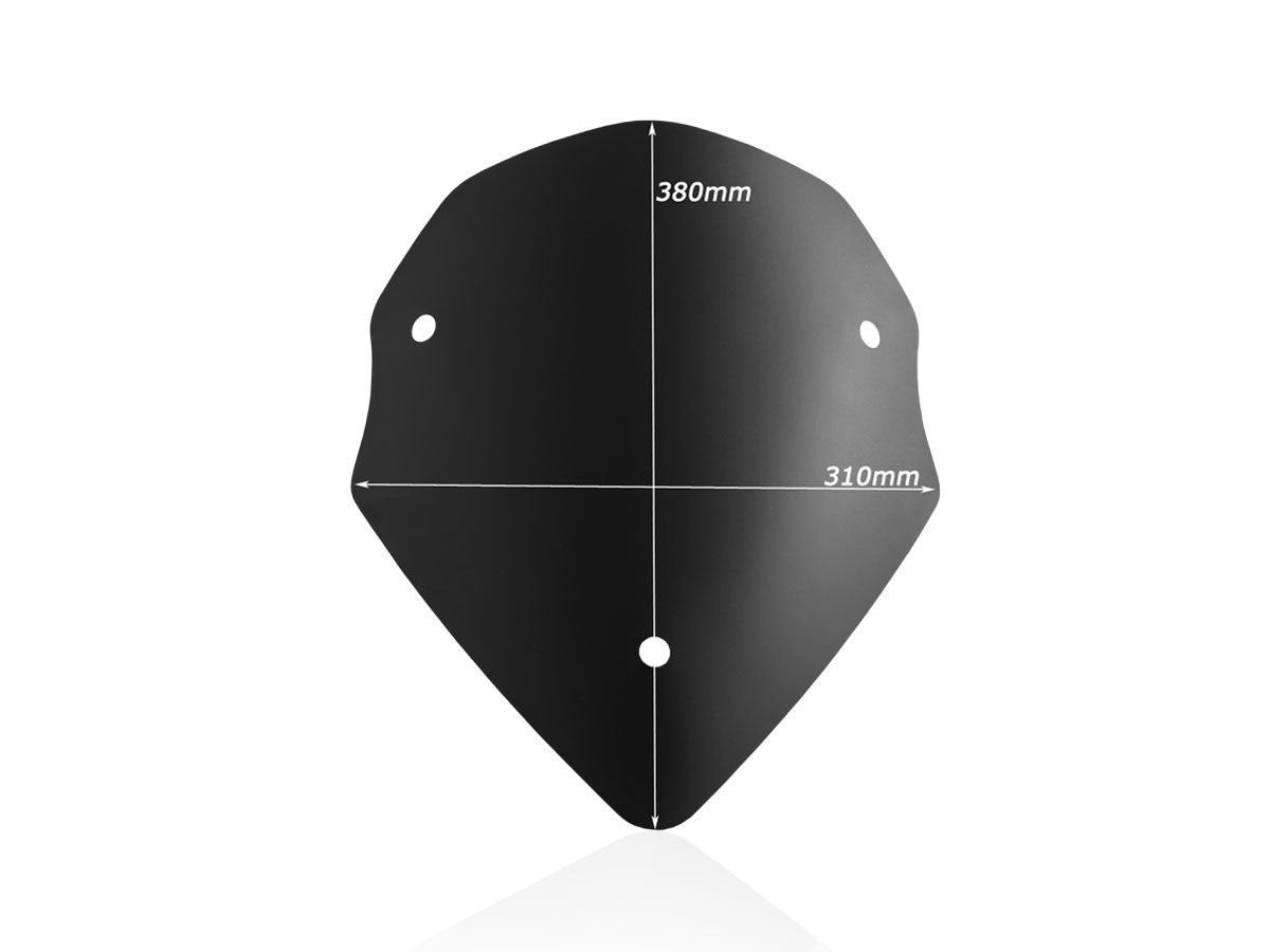 Ducabike DBK CUP07 MTS 15/19 Sport Windscreen - BLACK