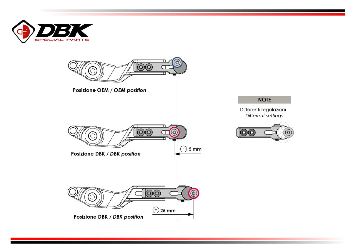 Ducabike DBK Rplf26 BMW R1300GS Adjustable Brake Control Lever
