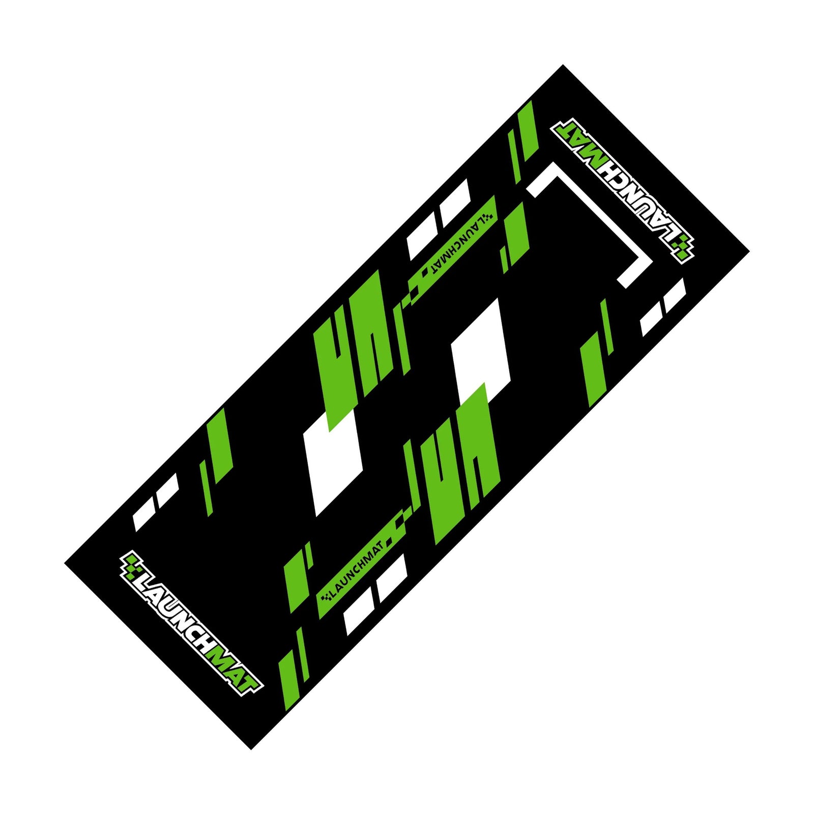 Launchmat Carpeted Paddock Garage Mat - Design 1 - Green