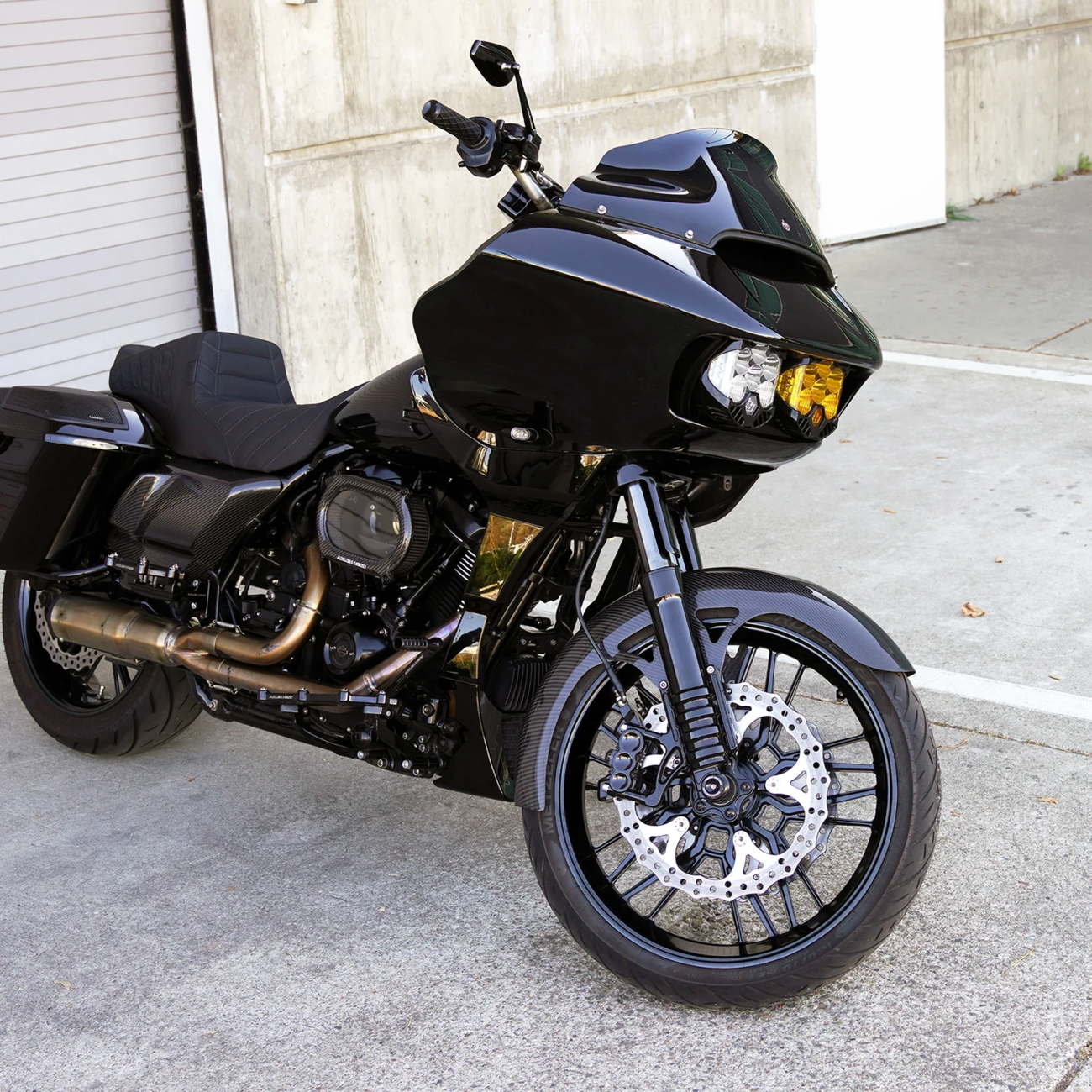 Arlen NESS Front Fender - Wrapper - 21" - Carbon Fiber/Gloss - HD Touring '99-'13