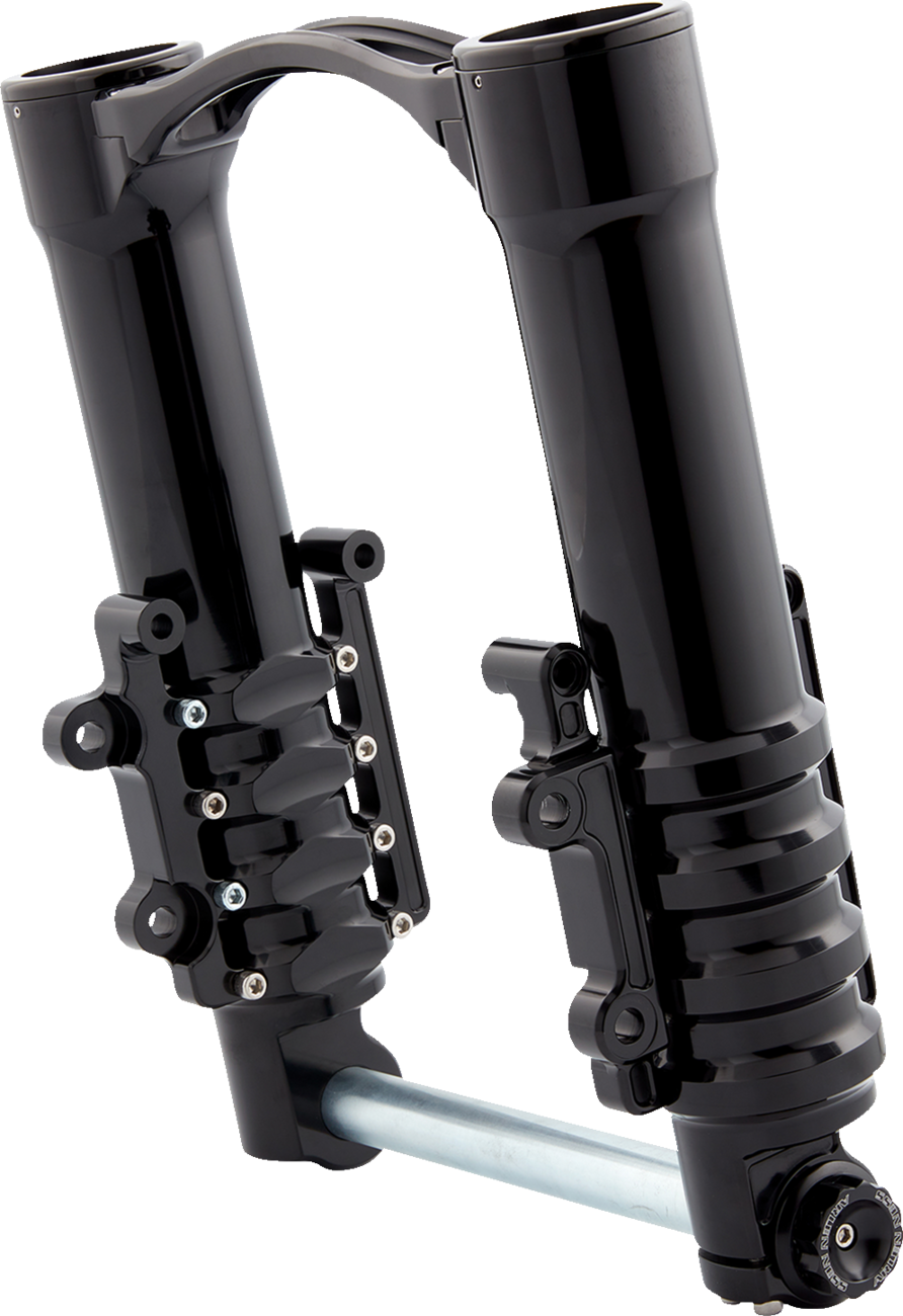 Arlen NESS Fork Legs - 49 MM - Black Anodized - For Factory Brake Caliper