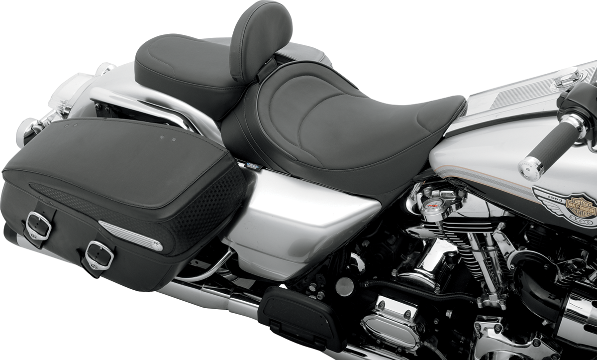 Drag Specialties Seats Solo Seat - Mild Stitched - Driver Backrest Compatible - FLH '97-'07