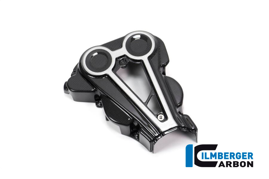 Ilmberger Carbon Cam Belt Covers With Chrome Decal Ducati XDiavel 2016 - Gloss