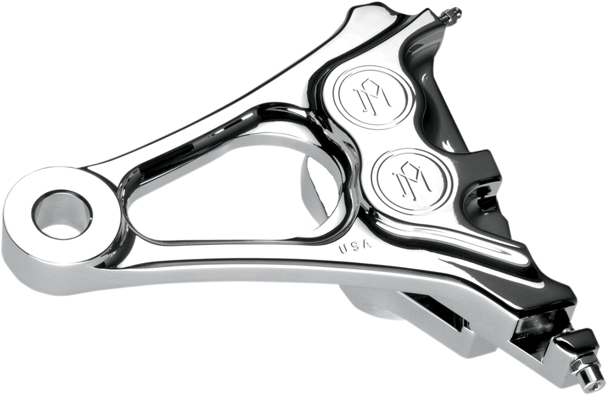 Performance Machine (PM) 4-Piston Caliper - Rear - Chrome - 08-17 Softail