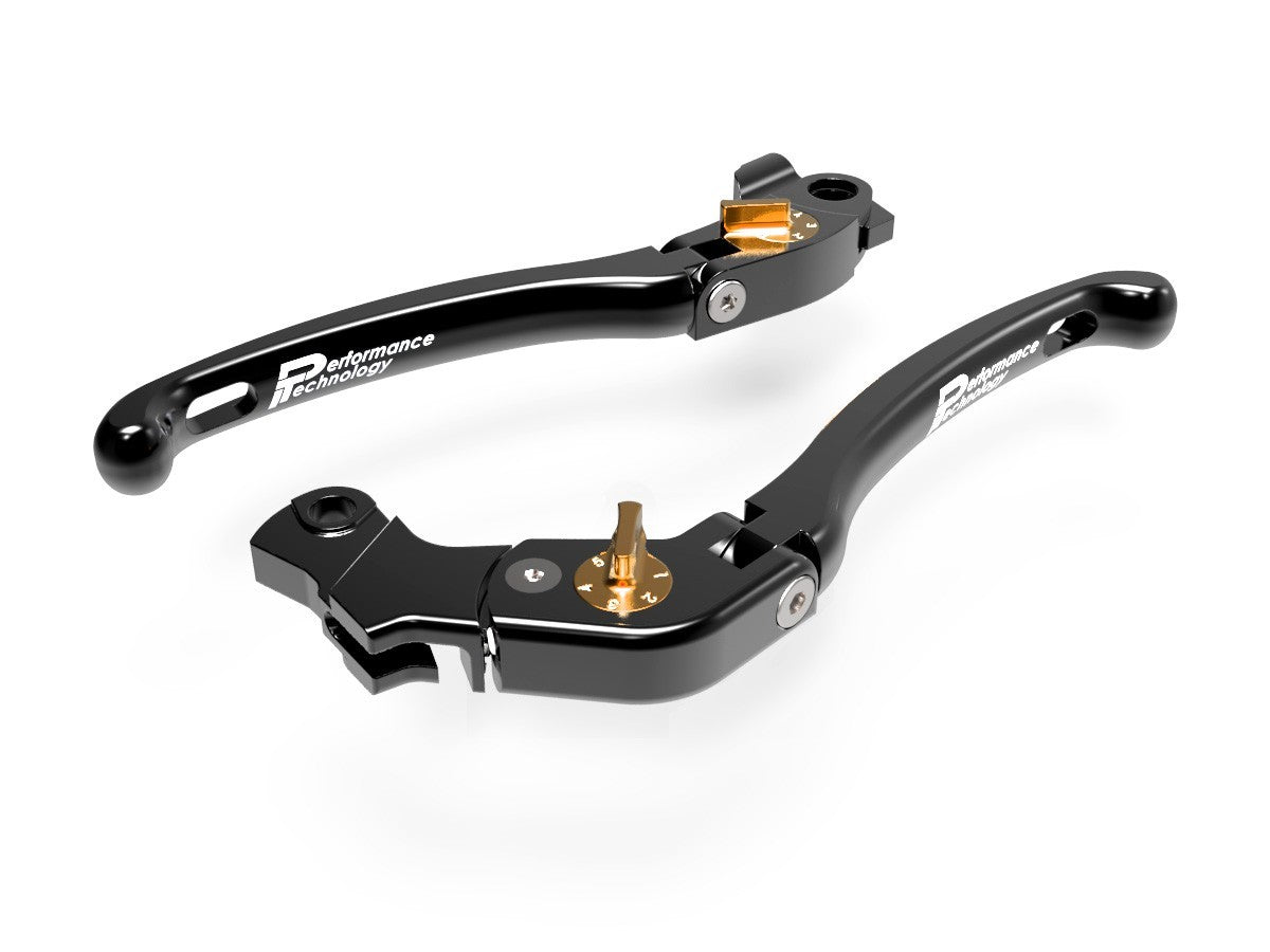 Ducabike DBK LE04 Brake / Clutch Adjustable Levers Eco GP 1 - BLACK-GOLD