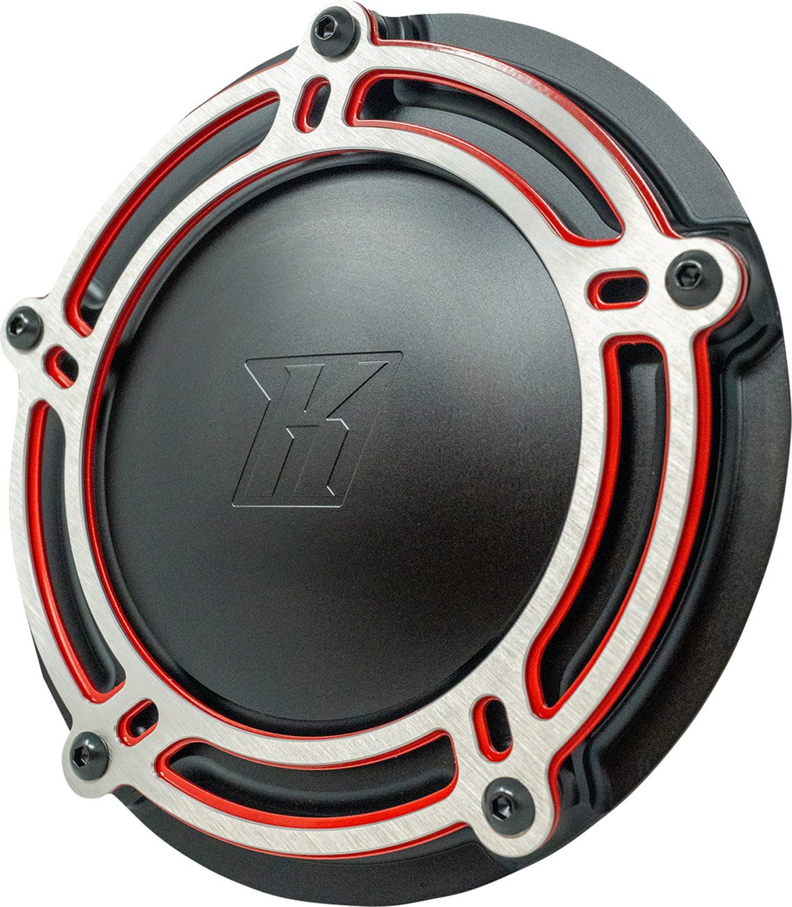 Kodlin USA Derby Cover - NXL Redline - Black/Red - M8 Touring