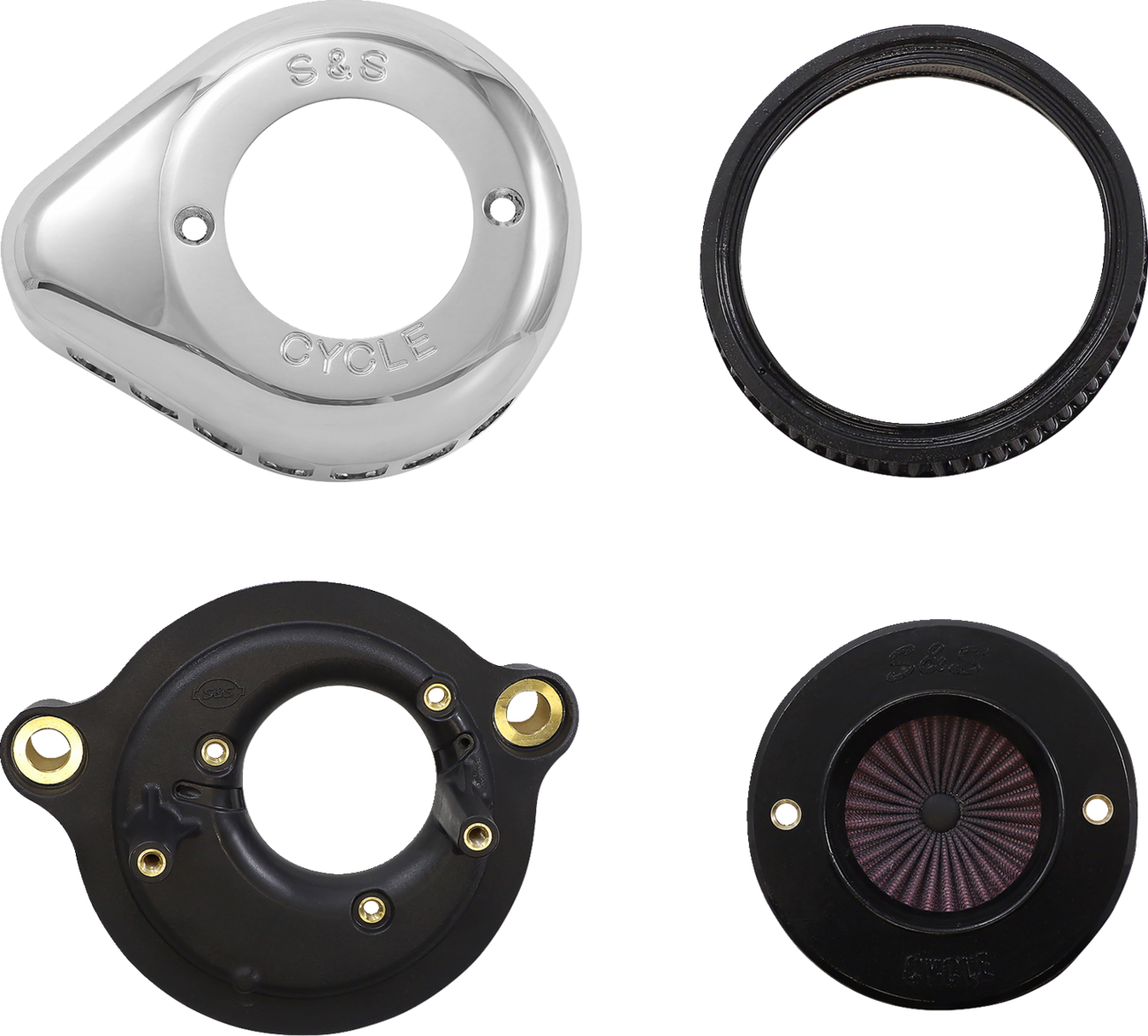 S&S Cycle Air Stinger Stealth Air Cleaner Kit - Chrome
