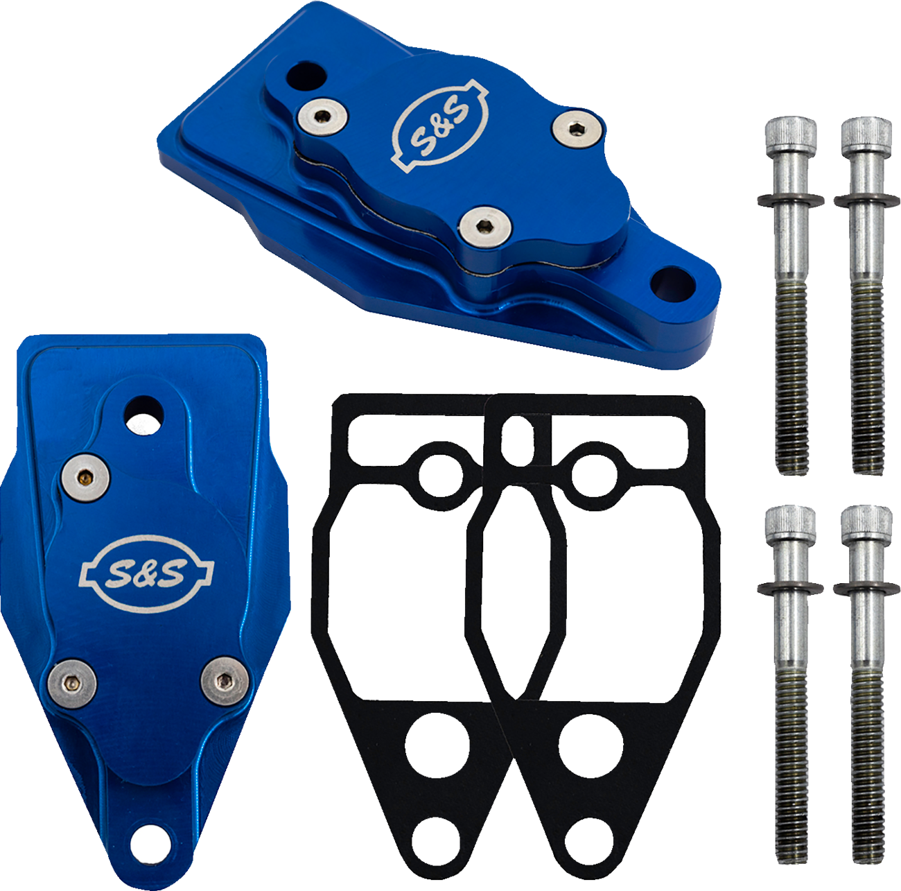 S&S Cycle Billet Head Breather Kit - Anodized Blue - Twin Cam '99-'17