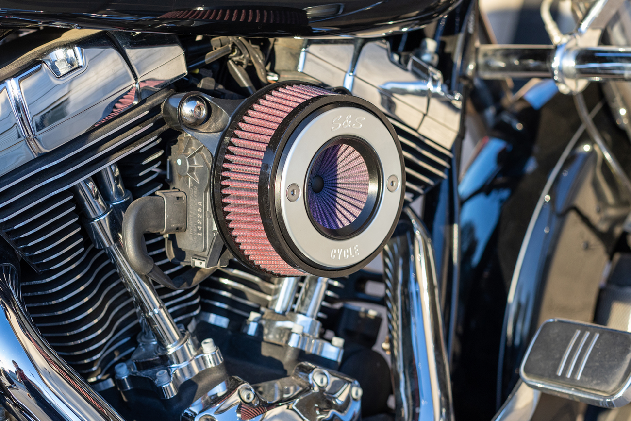 S&S Cycle Air Stinger Stealth Air Cleaner Kit - Chrome Ring