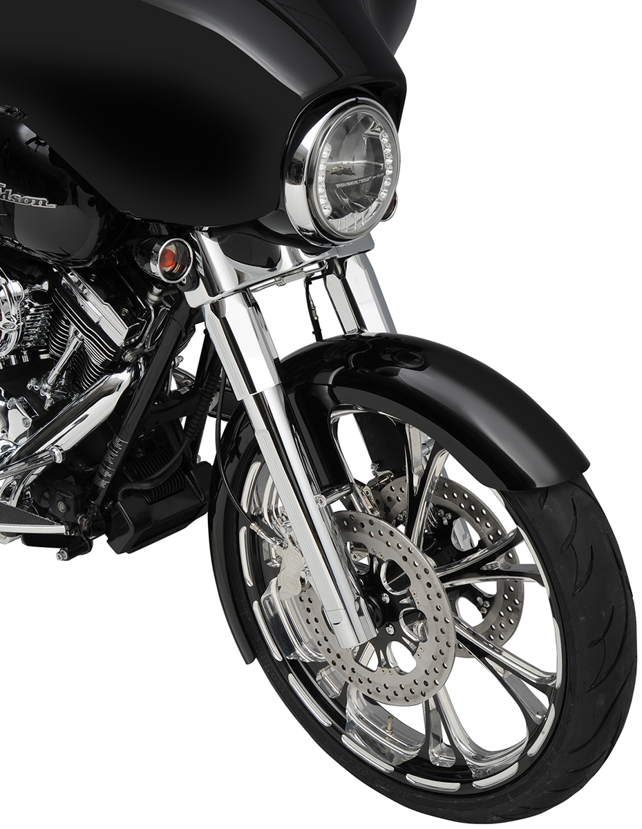 Performance Machine (PM) Fork Leg Kit - Chrome - Lower - Dual Disc - '08-'13