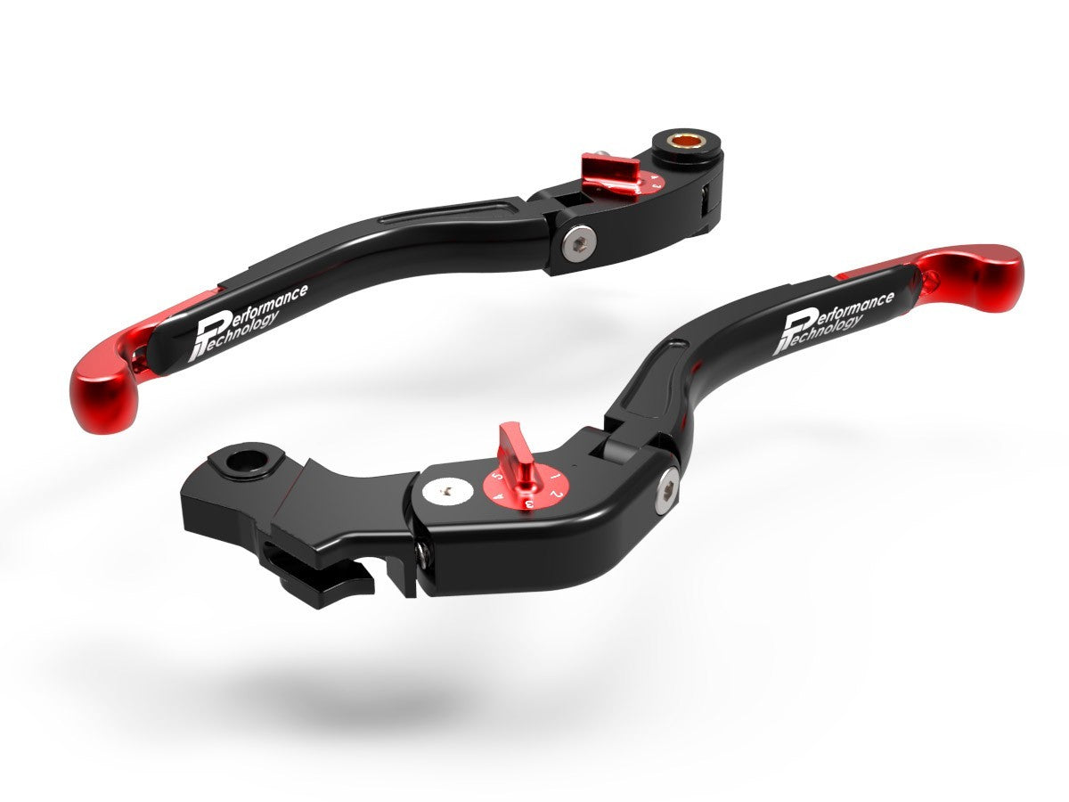 Ducabike DBK LEA05 Brake / Clutch Adjustable Levers Eco GP 2 - BLACK-RED