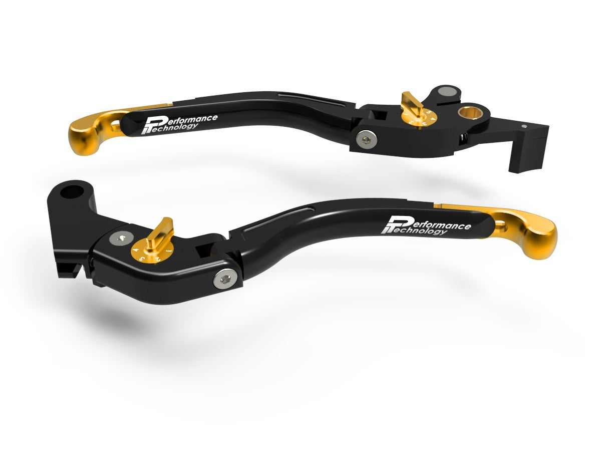 Ducabike DBK LEA08 Brake / Clutch Adjustable Levers Eco GP 2 - BLACK-GOLD
