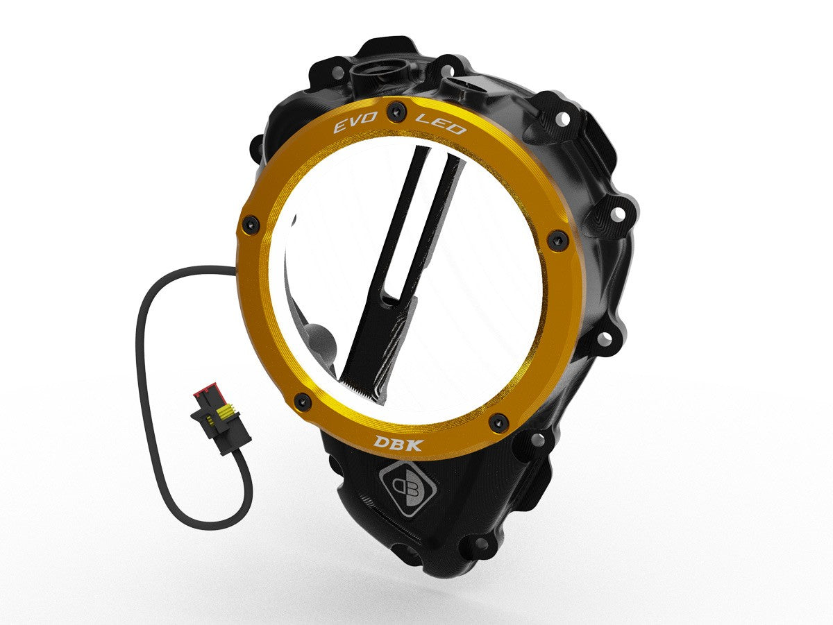 Ducabike DBK Ccdvl16 Triumph Clear Clutch Cover 3D-EVO LED - BLACK-GOLD