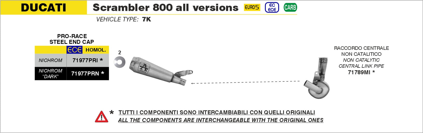 Arrow 71977PRN Pro-Race Nichrom Dark Slip On