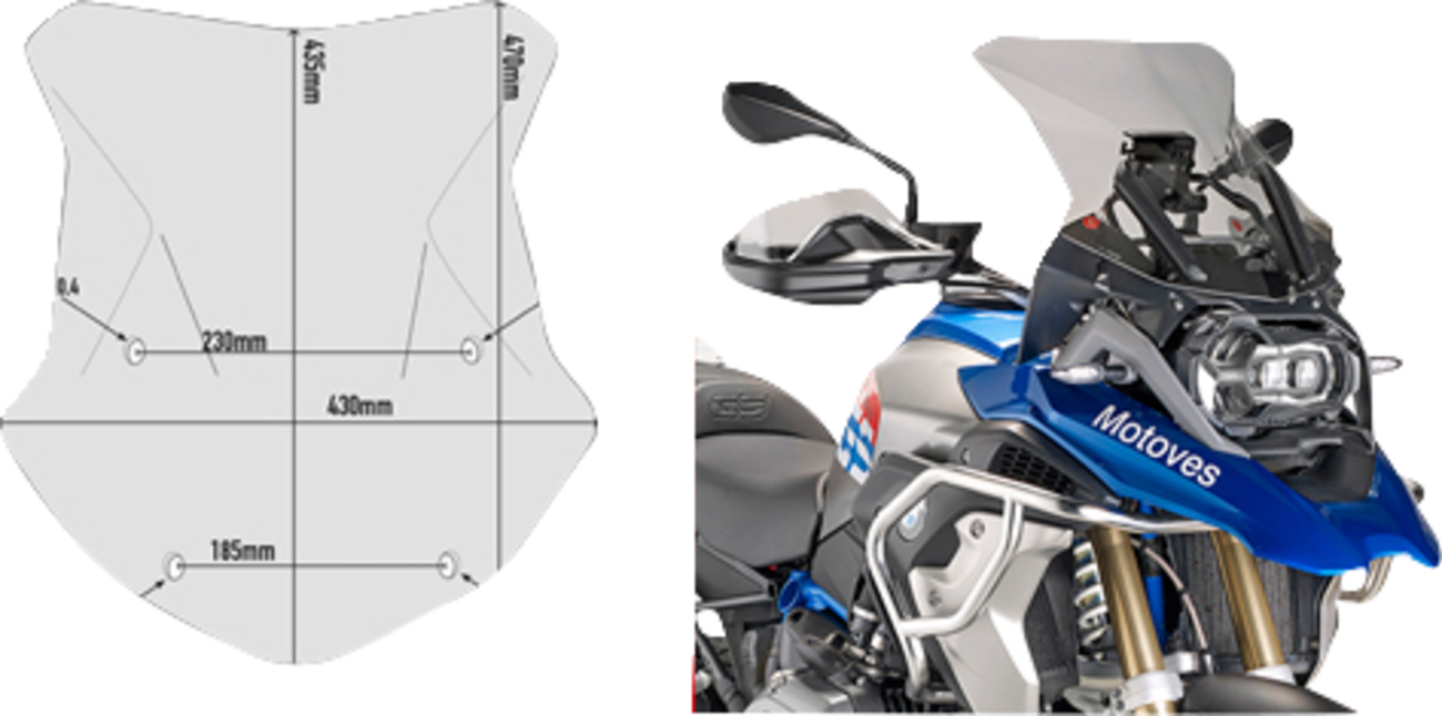 GIVI Windshield - Smoke - BMW