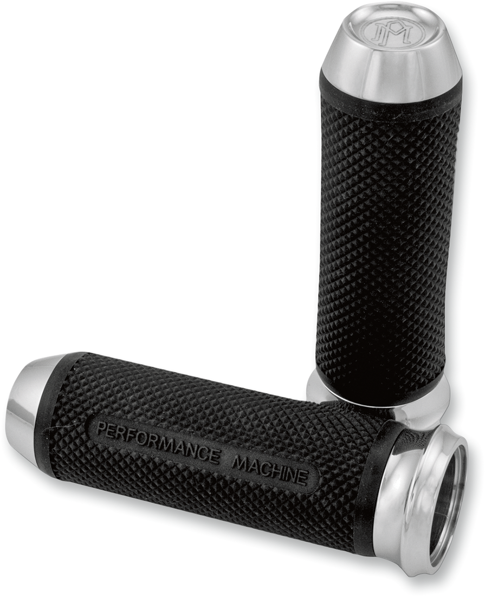 Performance Machine (PM) Elite Custom Grips - TBW - Chrome