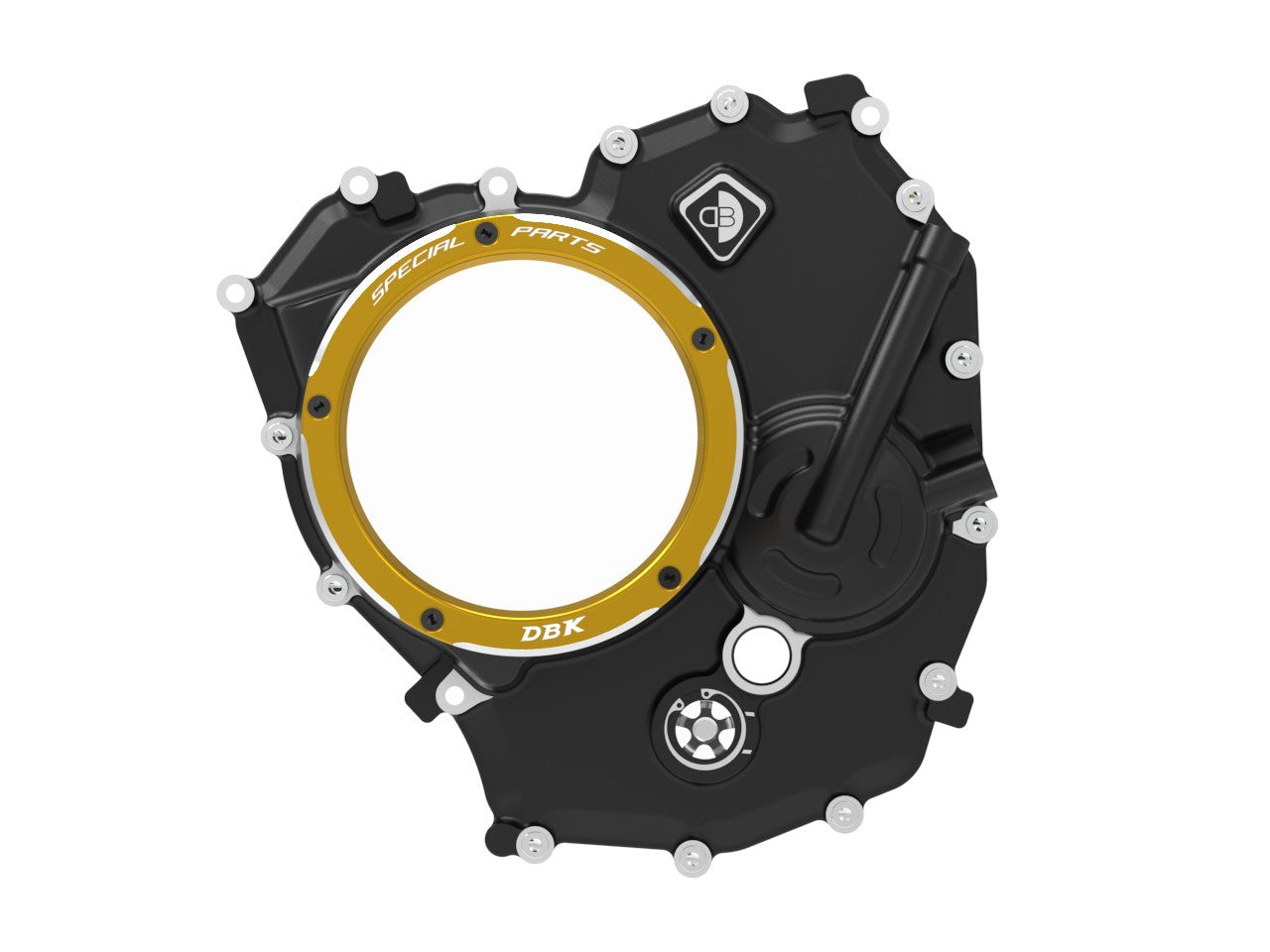 Ducabike DBK Clear Clutch Cover Ducati Panigale Streetfighter V2 - BLACK-GOLD