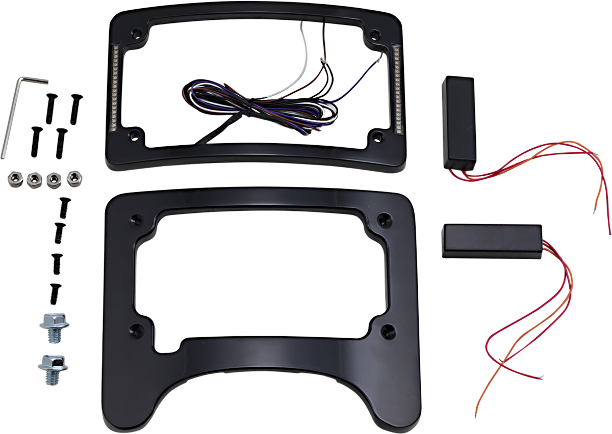 Custom Dynamics Turn Signal Eliminator With Tri Radius Illuminated Plate Frame